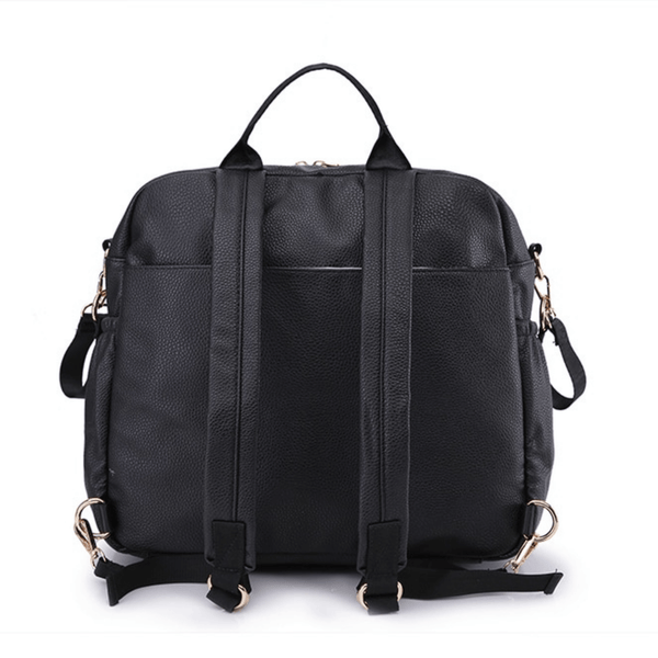 A Lily - Black backpack with two straps and two handles by Mother and Baby.