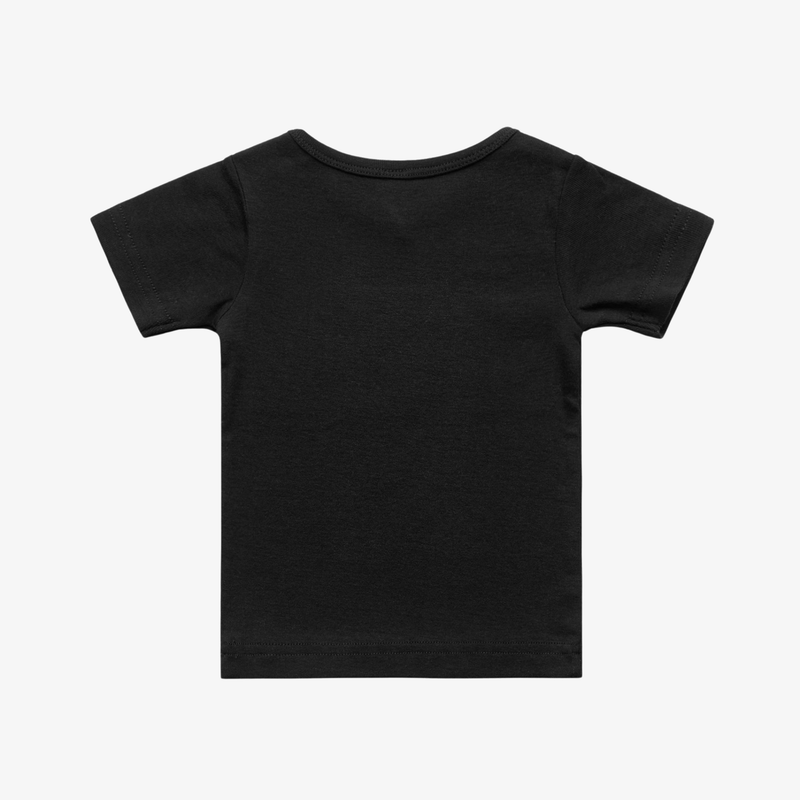 Baby Clothes MJ | GIRLS | Organic Cotton Tee - Black & Black M&B.
