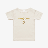 Baby Clothes MJ | GIRLS | Organic Cotton Tee - Dust & Gold M&B.