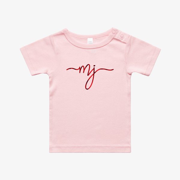 Baby Clothes MJ | GIRLS | Organic Cotton Tee - Pink & Red M&B.