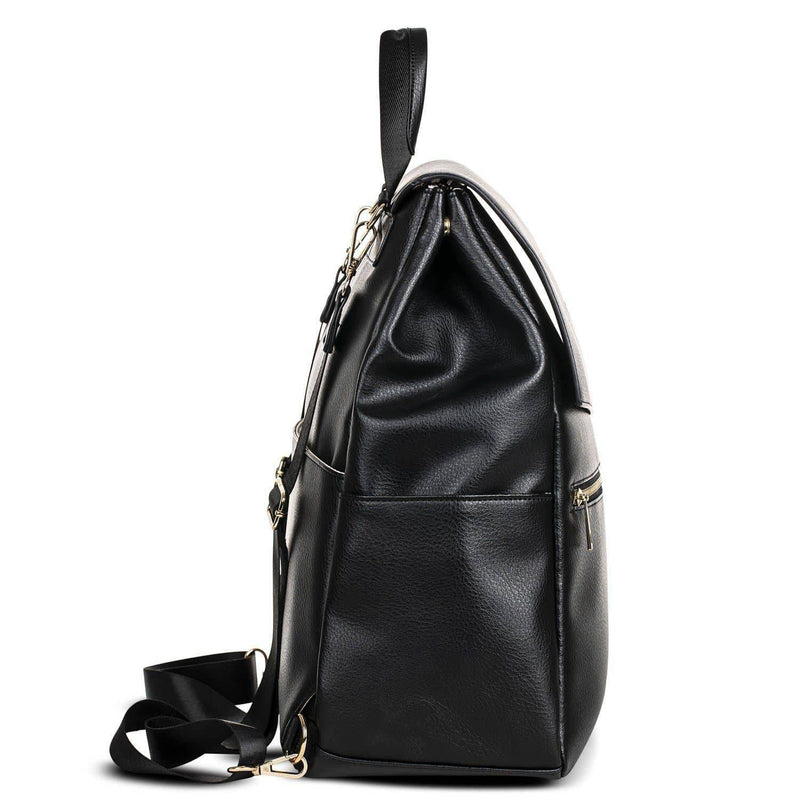 A Scarlett - Black backpack with a zipper and straps by Mother and Baby.