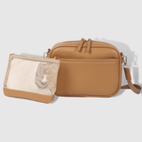A Evelyn - Cross Body bag with a mesh pocket by Mother and Baby.